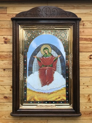 Кіот різьблений дерев'яний настінний