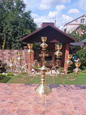Семисвічник великий напрестольний на 1 ніжці