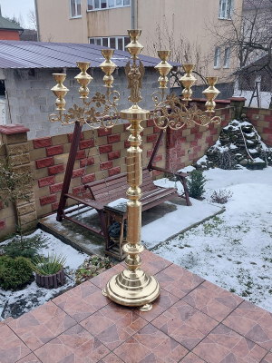 Семисвічник запрестольний (виноград, ангел)