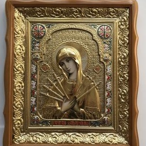 Семистрільна ікона Божої Матері (емаль)