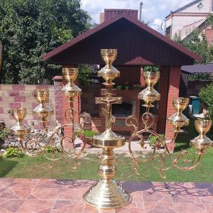 Семисвічник великий напрестольний на 1 ніжці