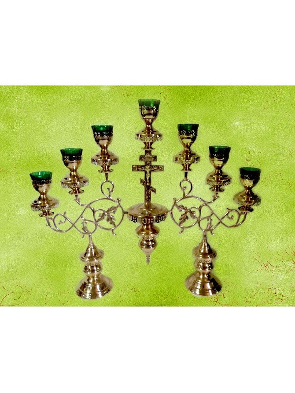 Семисвічник напрестольний середній (на 2-х ніжках)