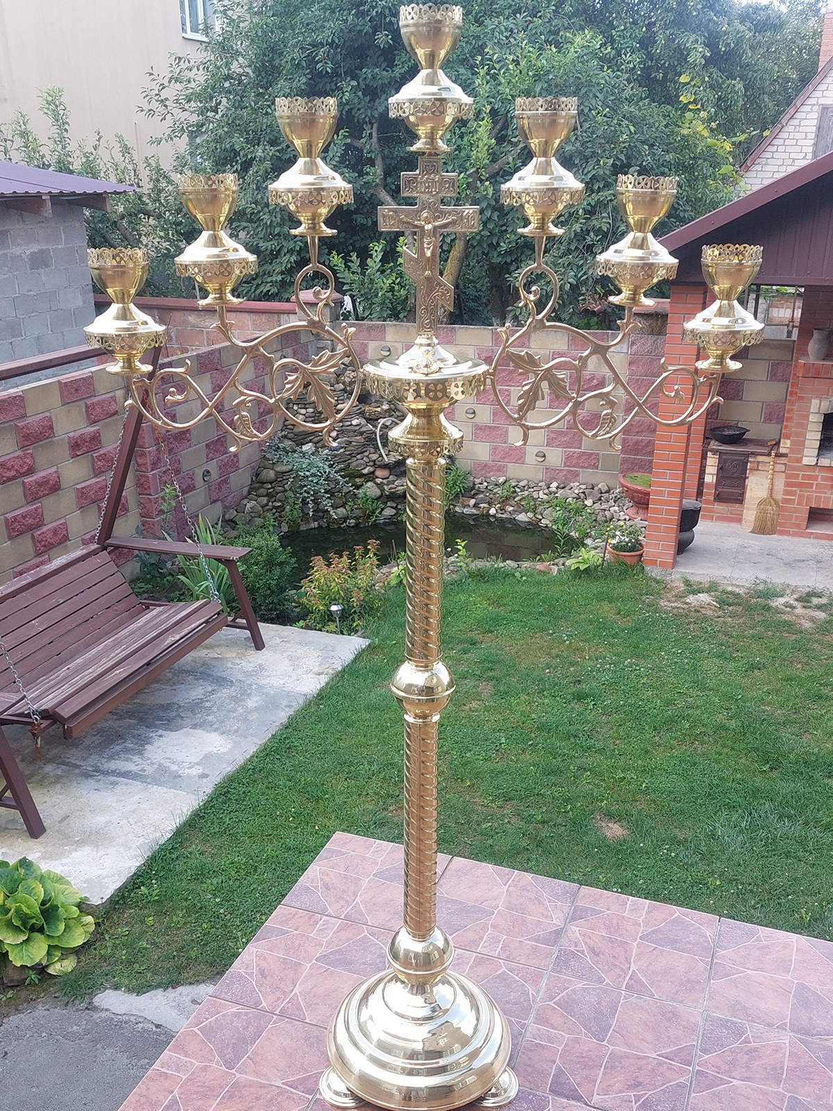 Семисвічник запрестольний (200) прямі труби, висічка